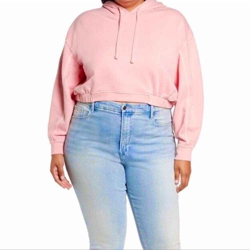 BP 100% Organic Cotton Cropped‎ Hoodie Sweatshirt. Size XL